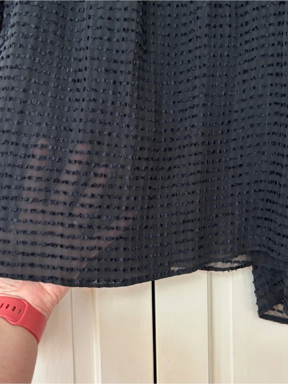 Ulla Johnson Fiona‎ Blouse Noir Navy Black Swiss Dot Silk Puff Sleeve Top Size 2